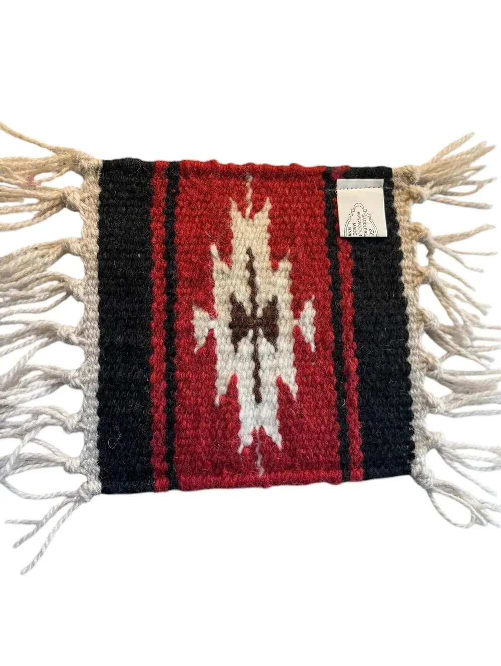 El Paso Saddle Blanket Co Woven Table Mat 90% Wool 9.5” X 6.5”